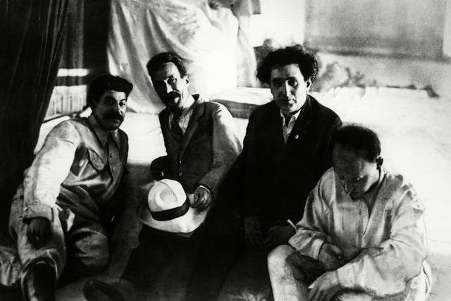 From left: Josef Stalin in 1930 with Alexei Rykov, chairman of the Council  of People’s Commissars of the Soviet Union, and Grigory Zinoviev, head of the Communist International, and an unidentified man