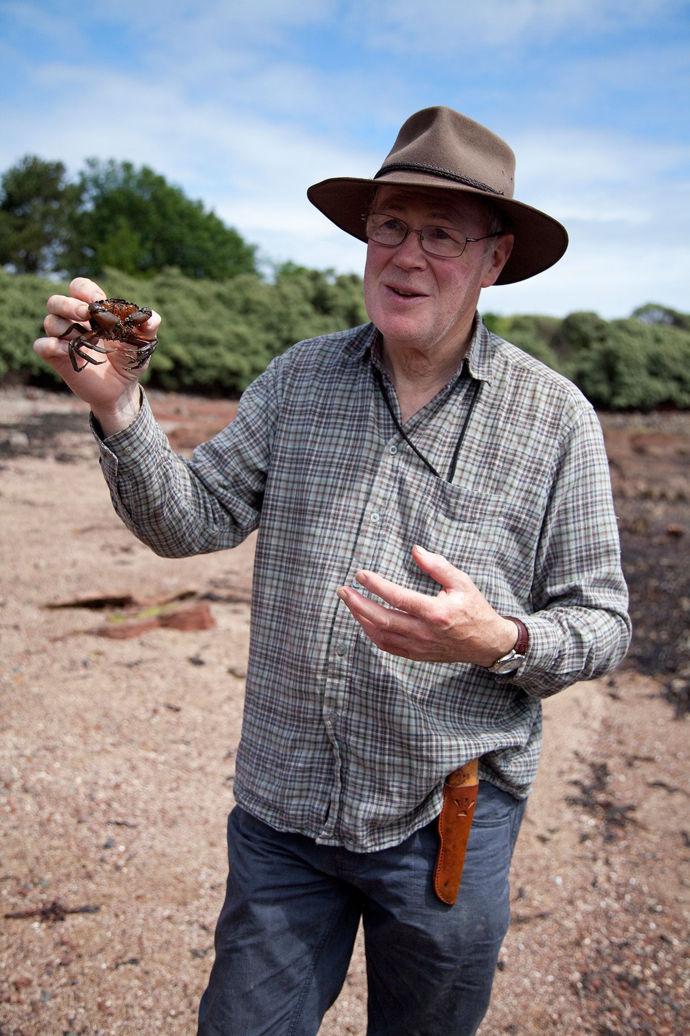 Feeling the pinch: Shoreline forager John Wright