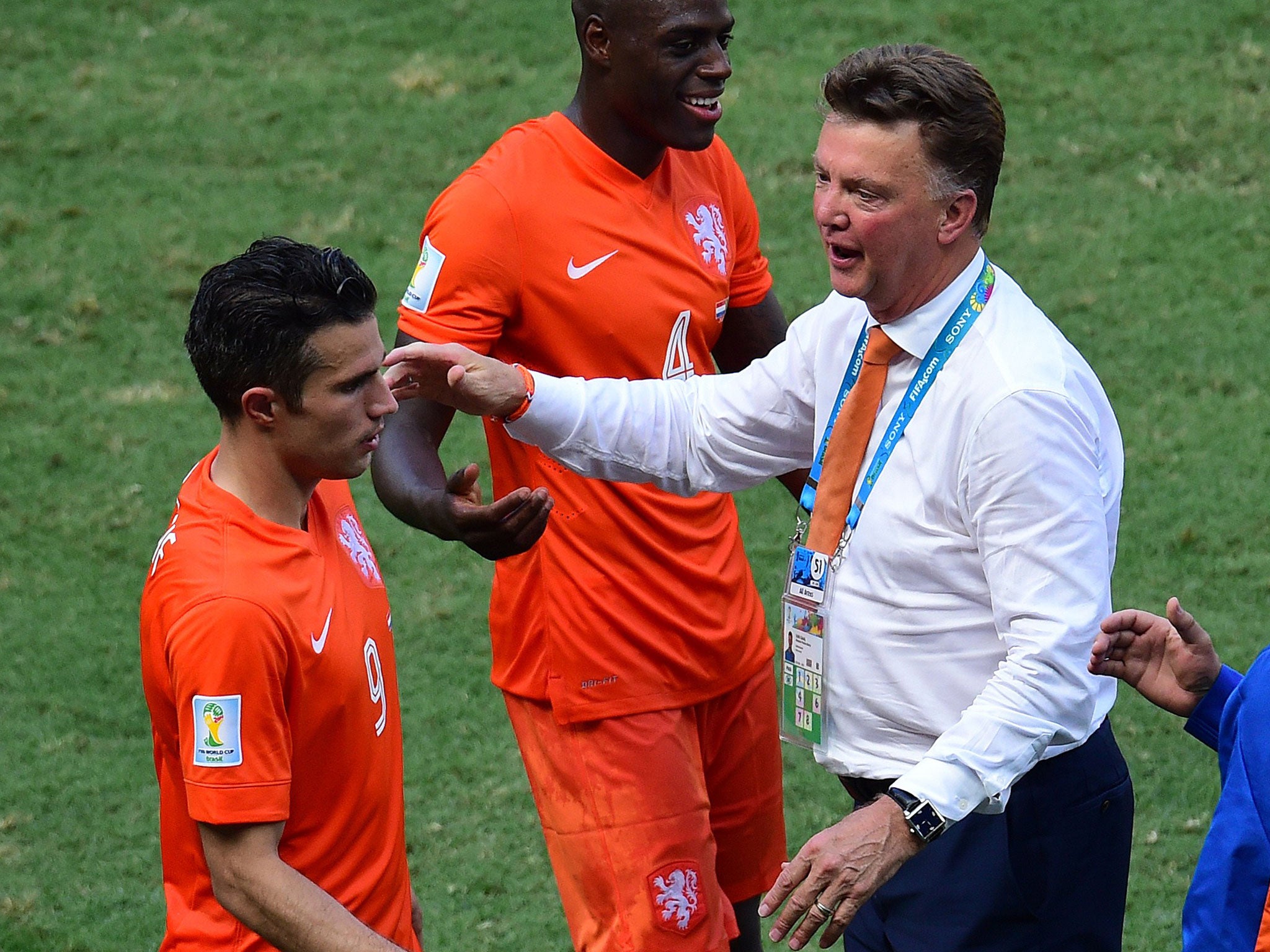 Louis van Gaal will weat his lucky bracelet (on his right wrist) all the way to the World Cup final