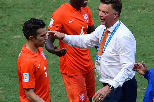 Louis van Gaal will weat his lucky bracelet (on his right wrist) all the way to the World Cup final