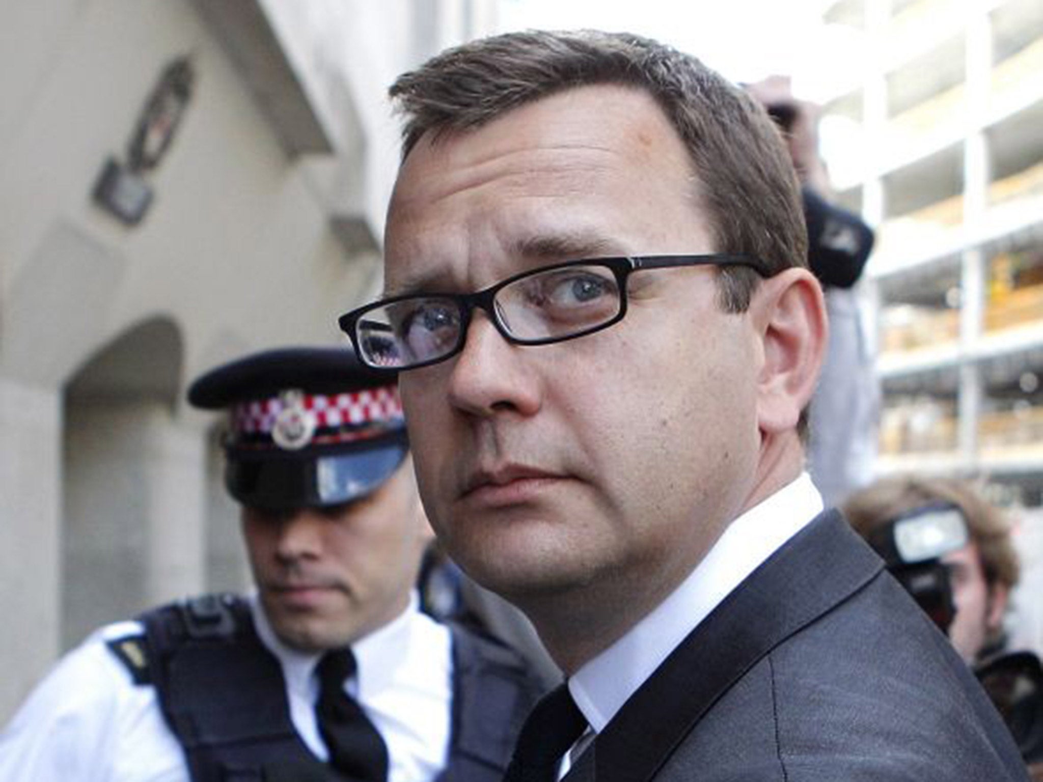 Andy Coulson outside the Old Bailey