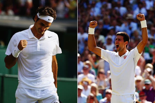 Roger Federer and Novak Djokovic will collide in the men's Wimbledon final