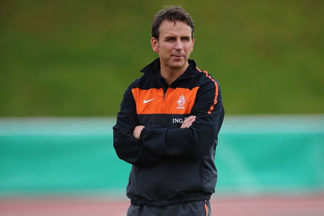 Albert Stuivenberg looks on during training with the Netherlands