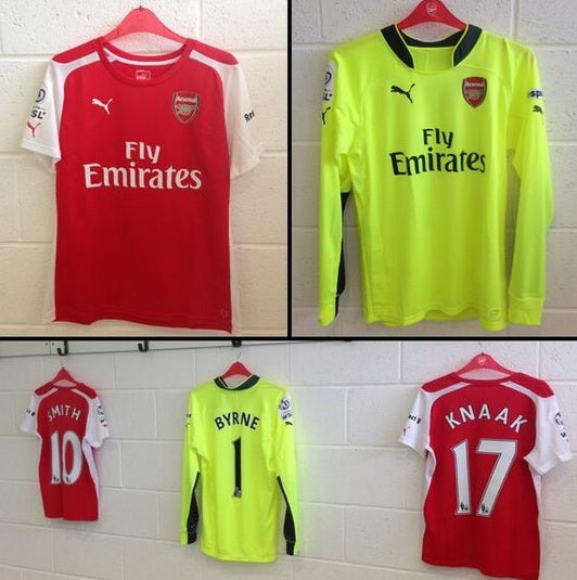 The kit that Arsenal Ladies wore on Sunday. Looks suspiciously like the one's the men will be wearing too