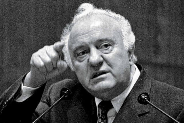 Shevardnadze in 1998; he had just survived one of many attempts on his life