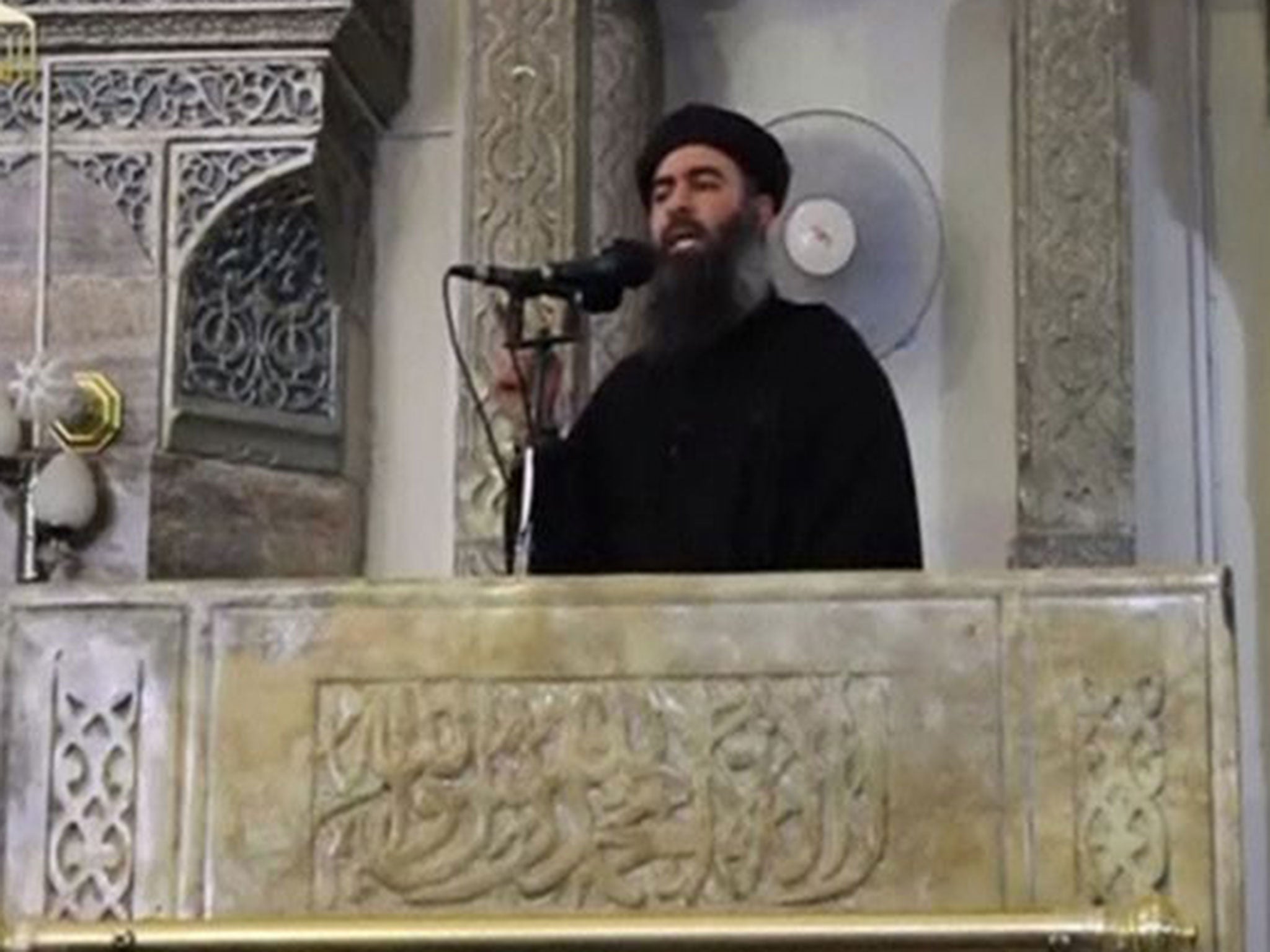 The reclusive Isis leader Abu Bakr al-Baghdadi preaches jihad at a mosque in the centre of Iraq’s second city, Mosul, according to a video recording posted on the internet