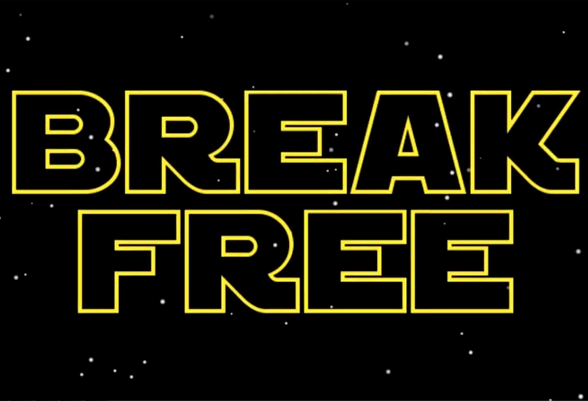 Ariana Grande's 'Break Free' makes use of the iconic Star Wars text