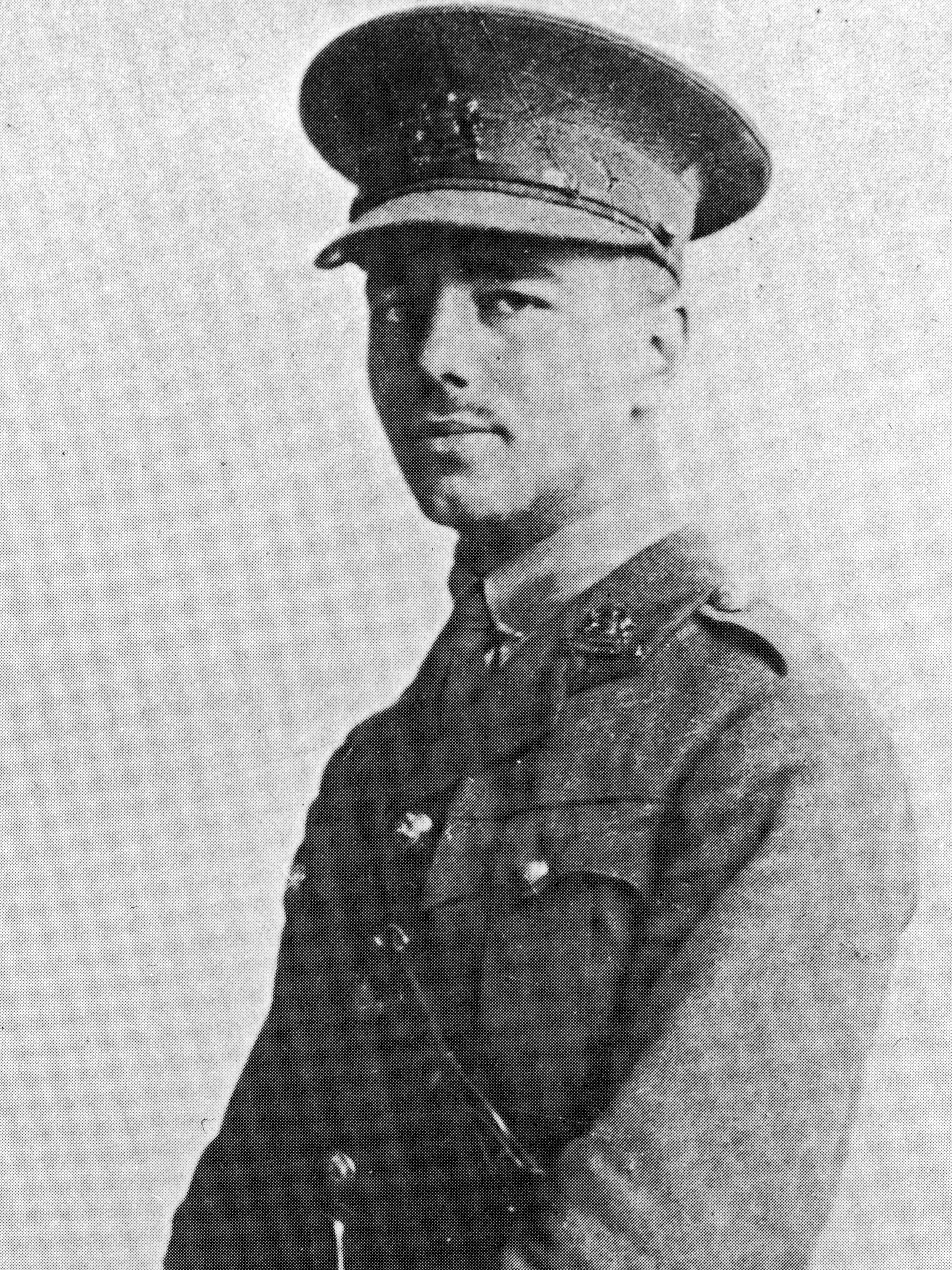 Wilfred Owen in uniform as a 2nd Lieutenant. The poet was teaching in France when the war began