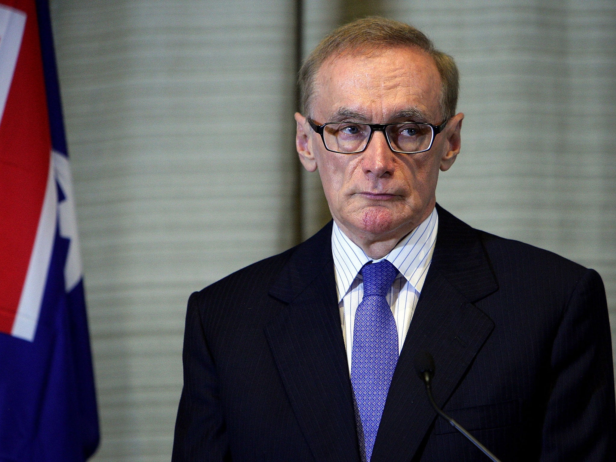 Bob Carr as Australia's Foreign Minister in 2013.