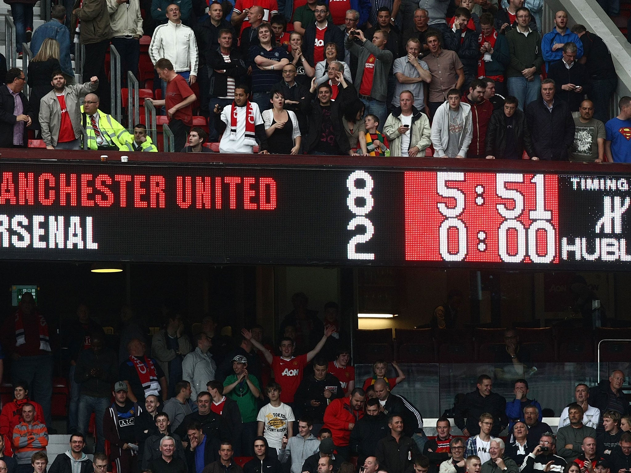 Manchester United embarrassed Arsenal at Old Trafford