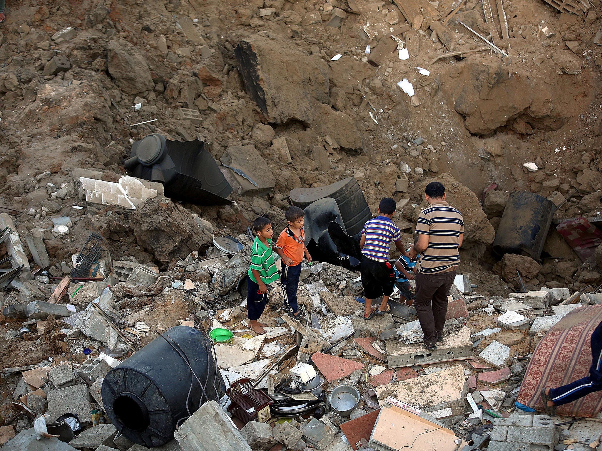 Beit Hanoun, a city on the northeast edge of the Gaza Strip, hit by Israeli airstrike, West Bank