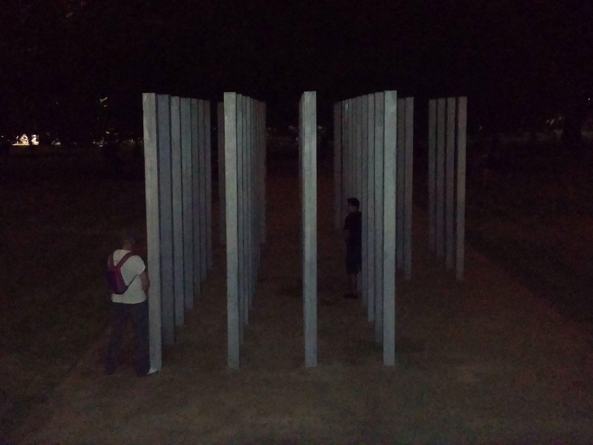 A picture appearing to show Barclaycard Summertime festivalgoers urinating on the 7/7 memorial in Hyde Park.