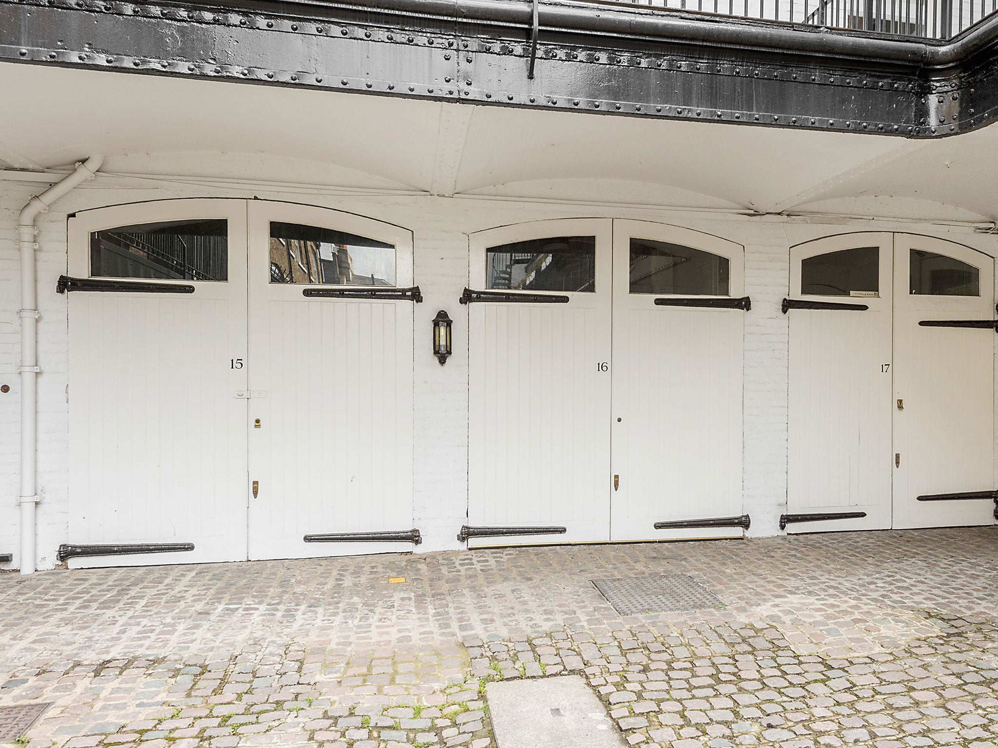 The garage was up for sale in Canning Place Mews for £500,000