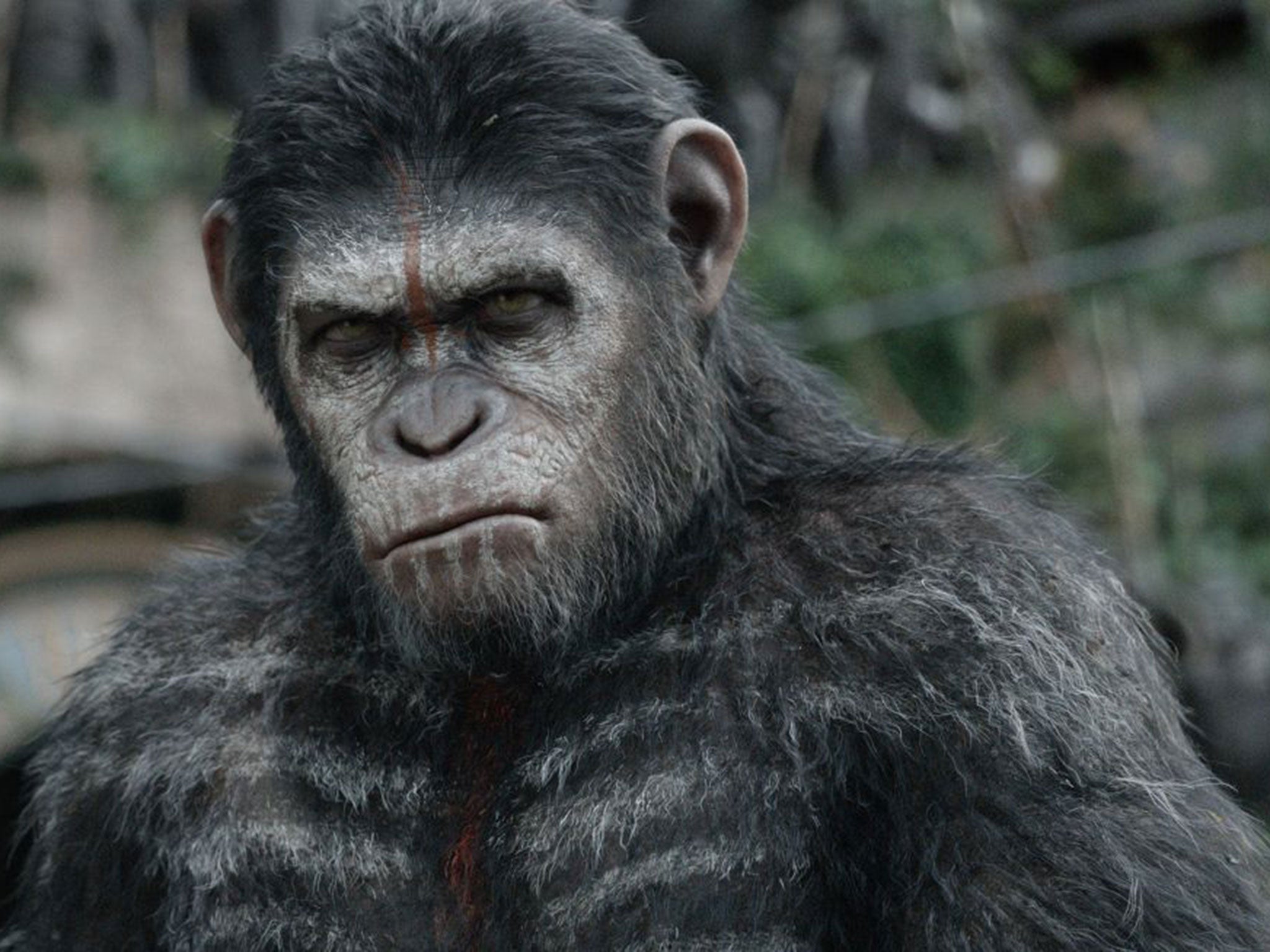 Andy Serkis as leader of the apes Caesar