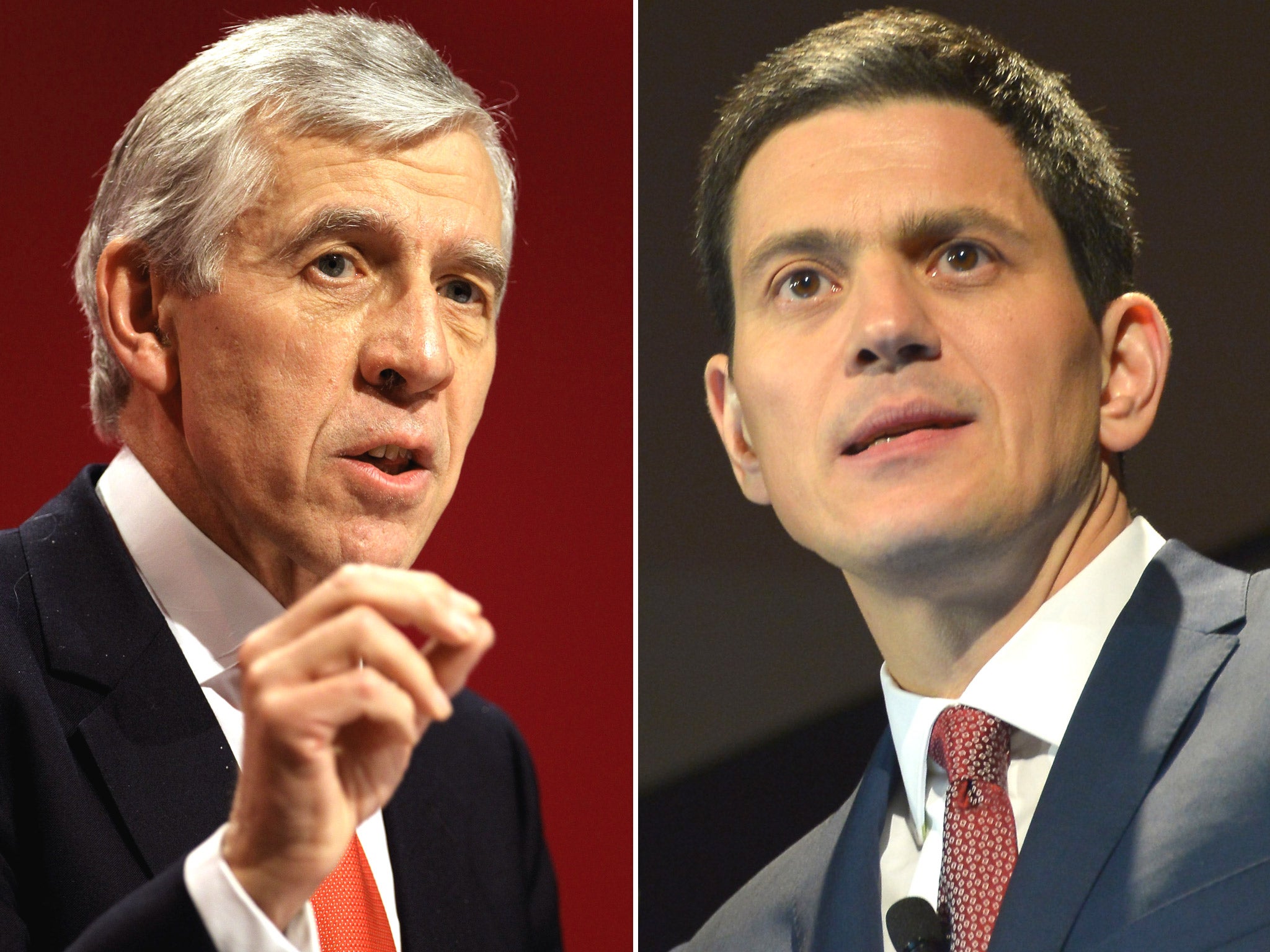 Former Foreign Secretary Jack Straw and his successor David Miliband (Getty)