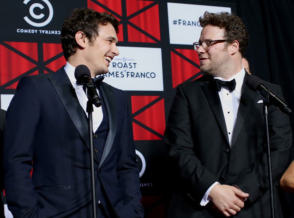 The Interview, starring James Franco (L) and Seth Rogen (R), has been described as 'an act of war'