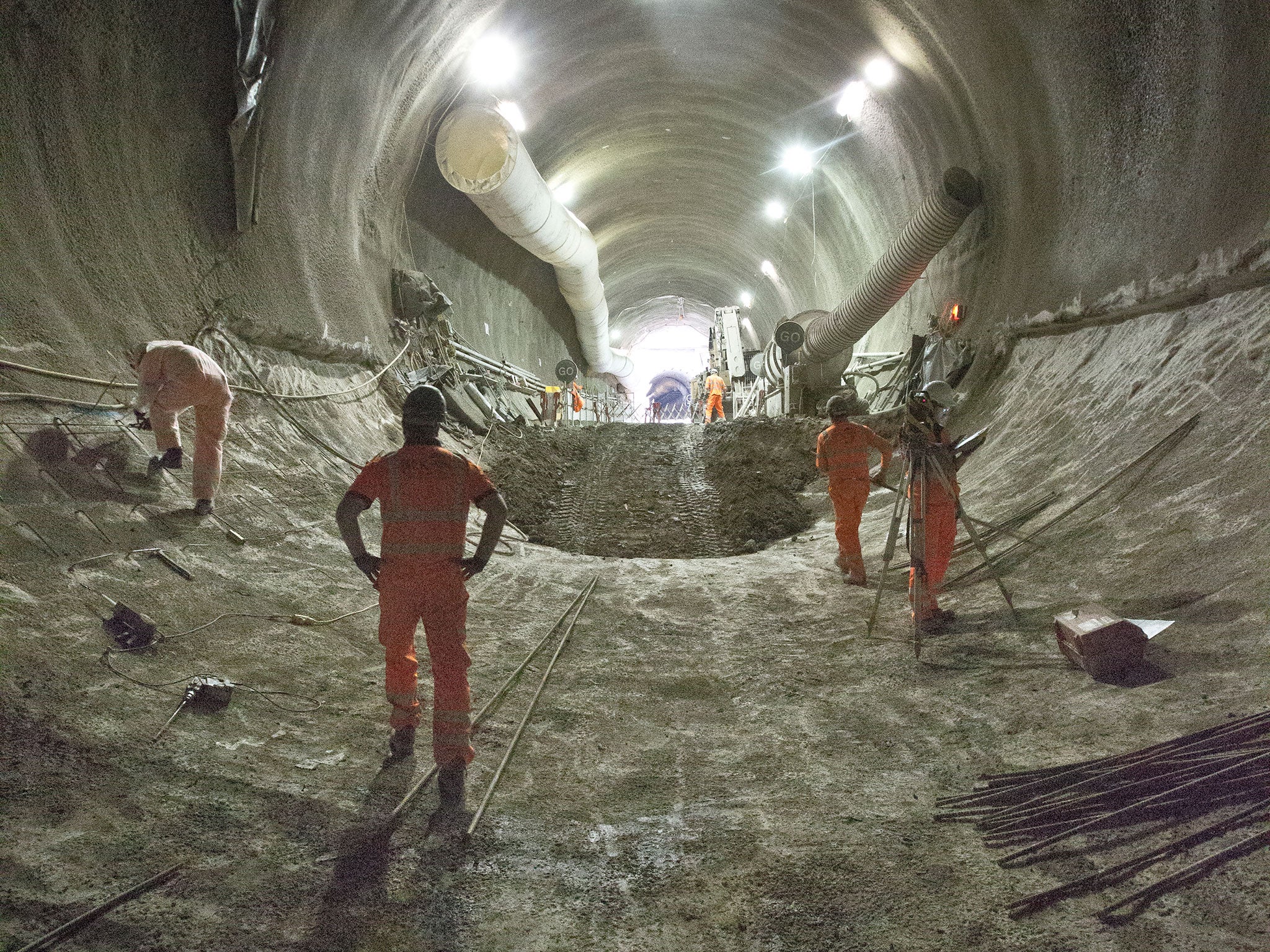 The Crossrail tunnels at Tottenham Court Road where one day the new line may intersect with a proposed North-South Crossrail 2