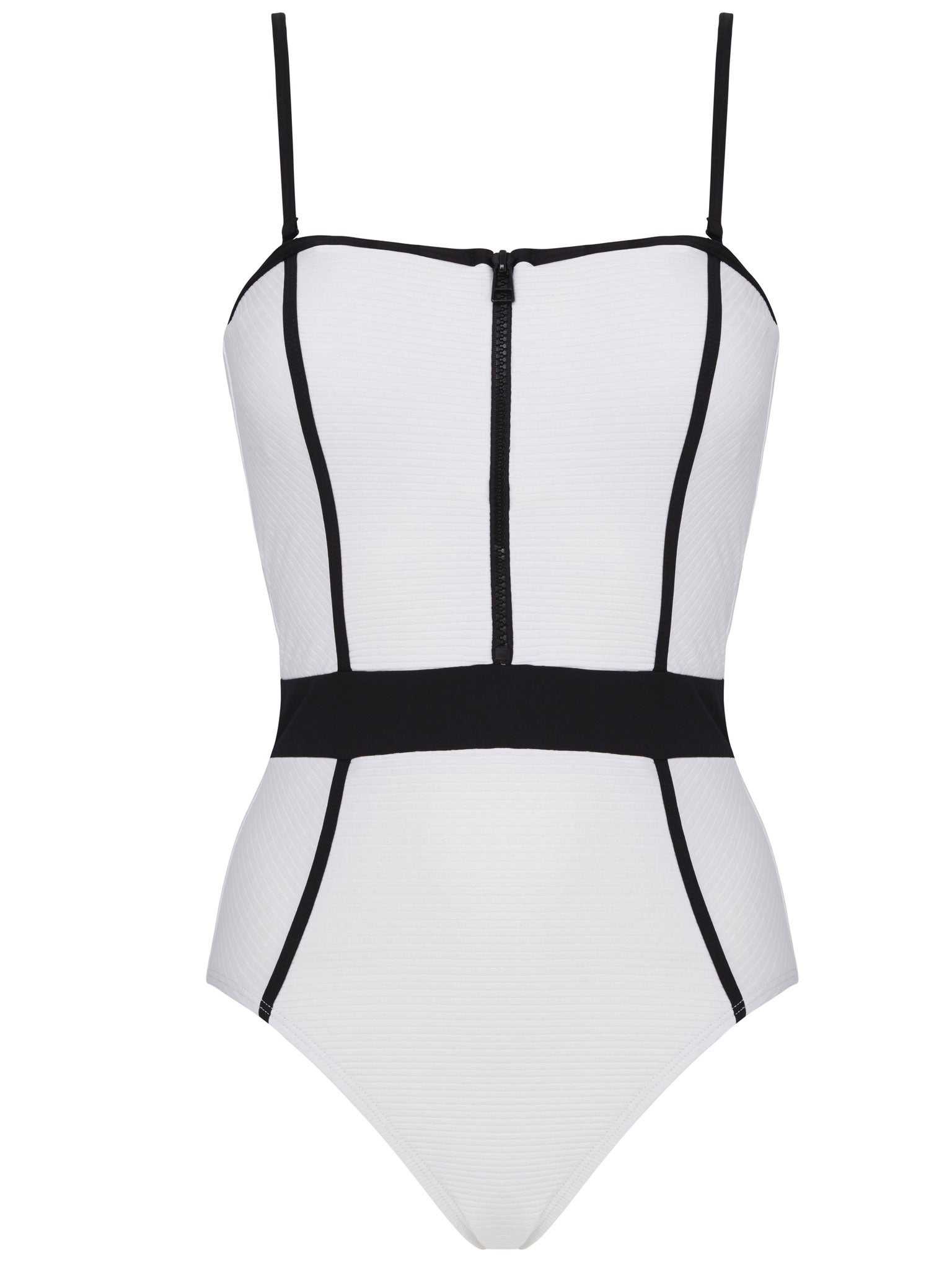 White and black swimsuit £39.50, marksandspencer.com