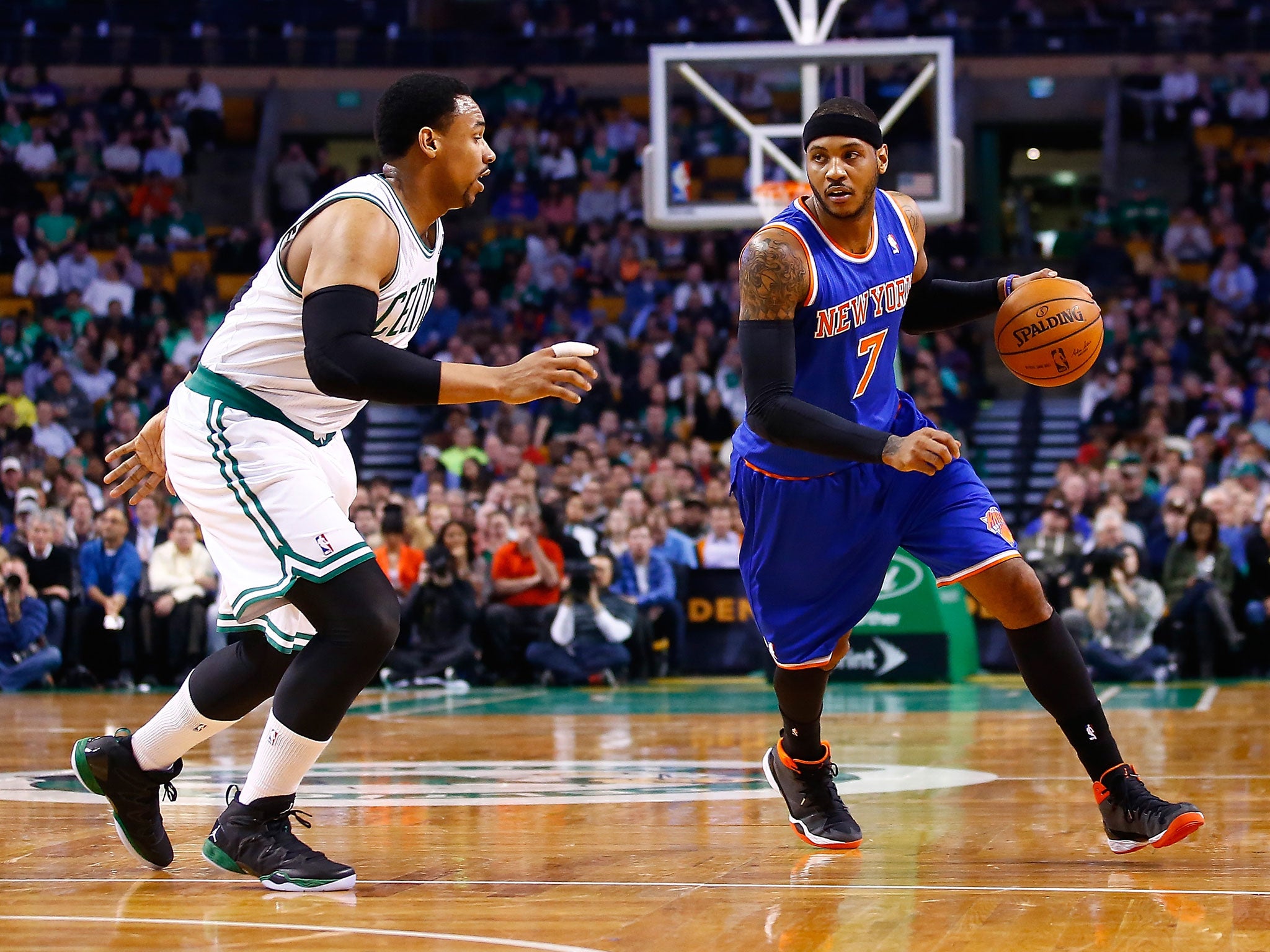 Carmelo Anthony in action last season