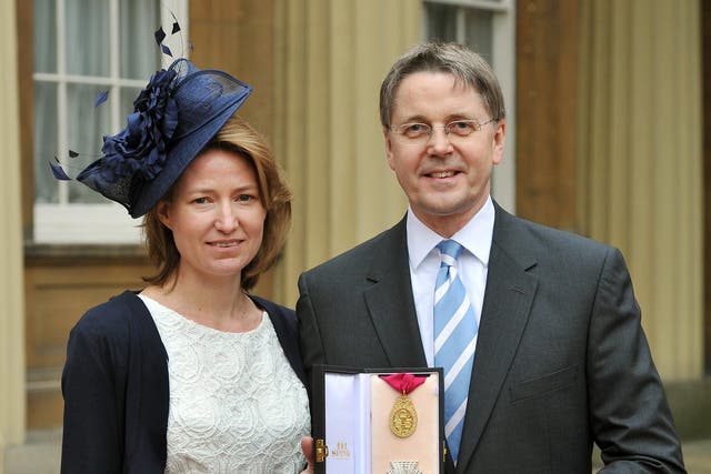 Jeremy Heywood, the Cabinet Secretary, with his wife
Suzanne, who ran a BBC review