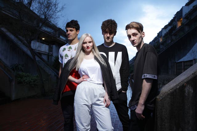 Clean Bandit, photographed at Rowley Way - South Hampstead
From Left:   Milan Neil Amin-Smith (Strings), Grace Chatto (Strings), Jack Patterson (Bass, Sax, Decks) and Luke Patterson (drums).