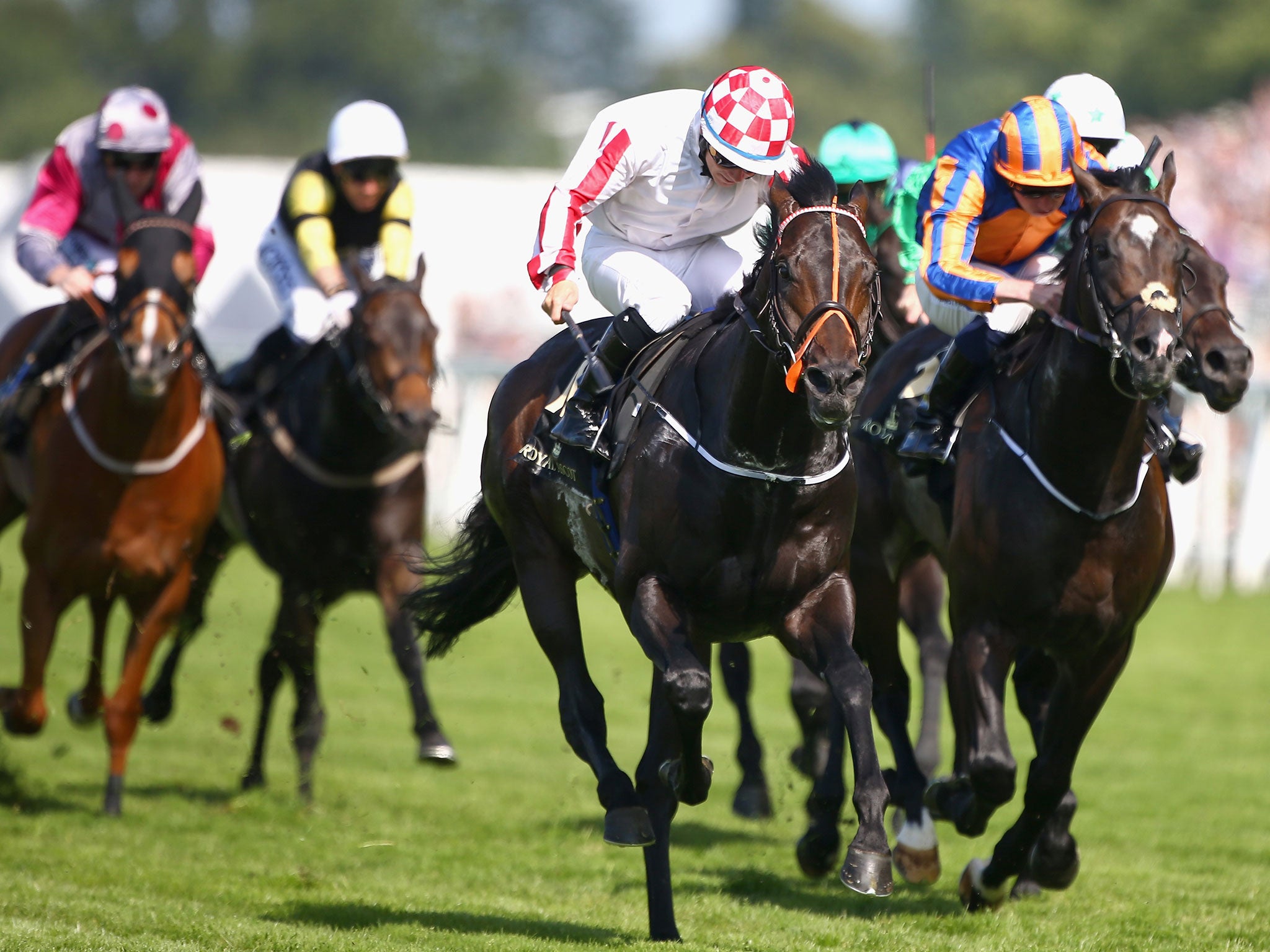 Slade Power (left) wins the Diamond Jubilee Stakes at
Royal Ascot last month