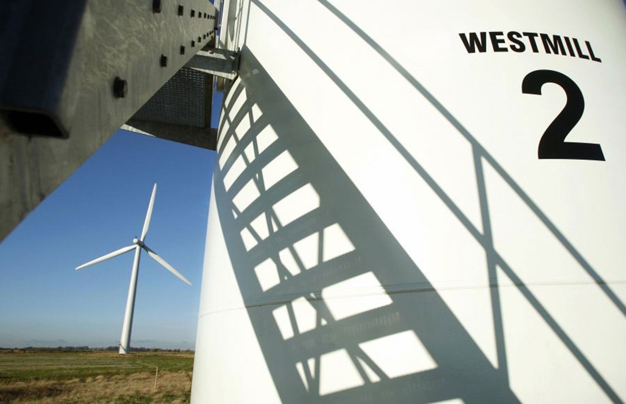 Households will be able to source their power from clean-energy projects such as the Westmill wind farm in Oxfordshire