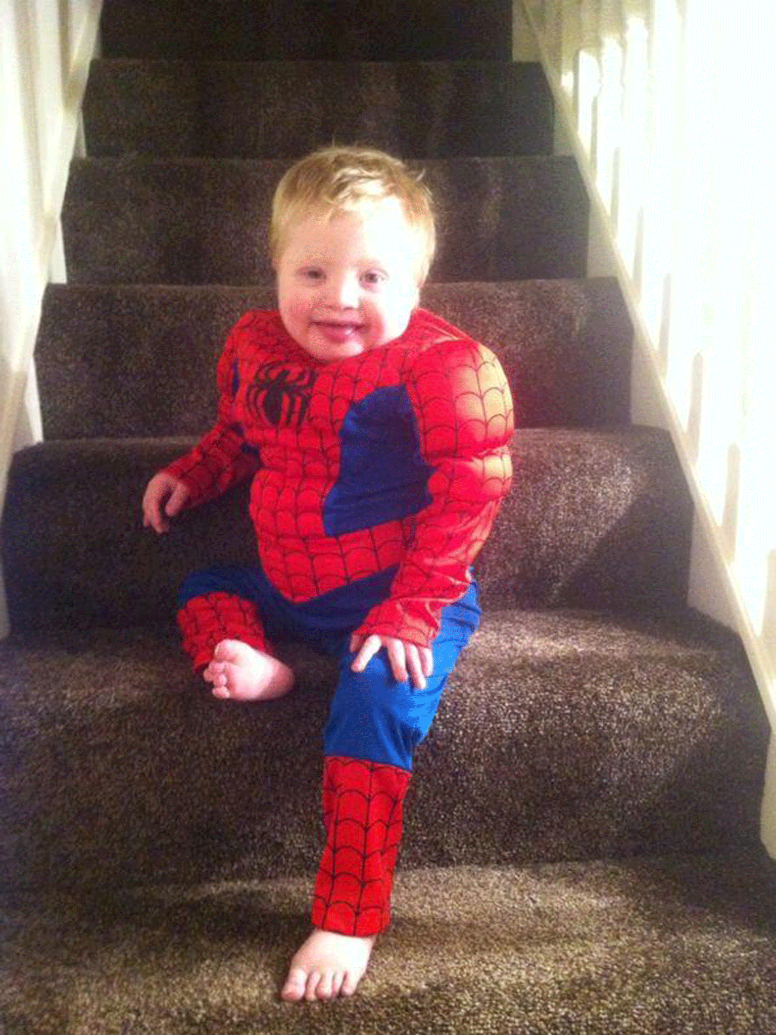 On-screen father Mark Charnock described Whittaker as 'Our superhero'. Source: Mark Charnock/Twitter