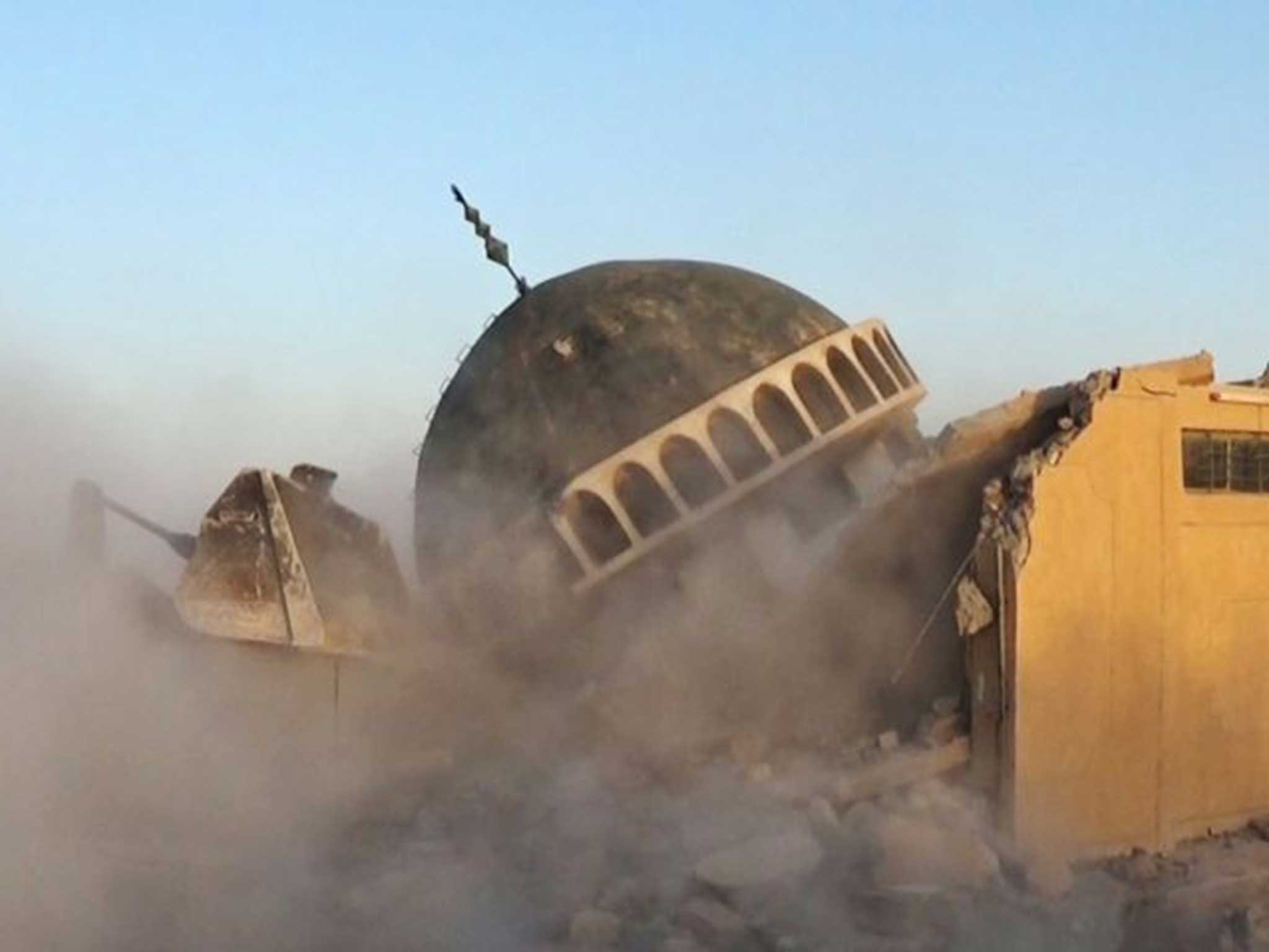 The Sunni Ahmed al-Rifai shrine near Tal Afar is bulldozed