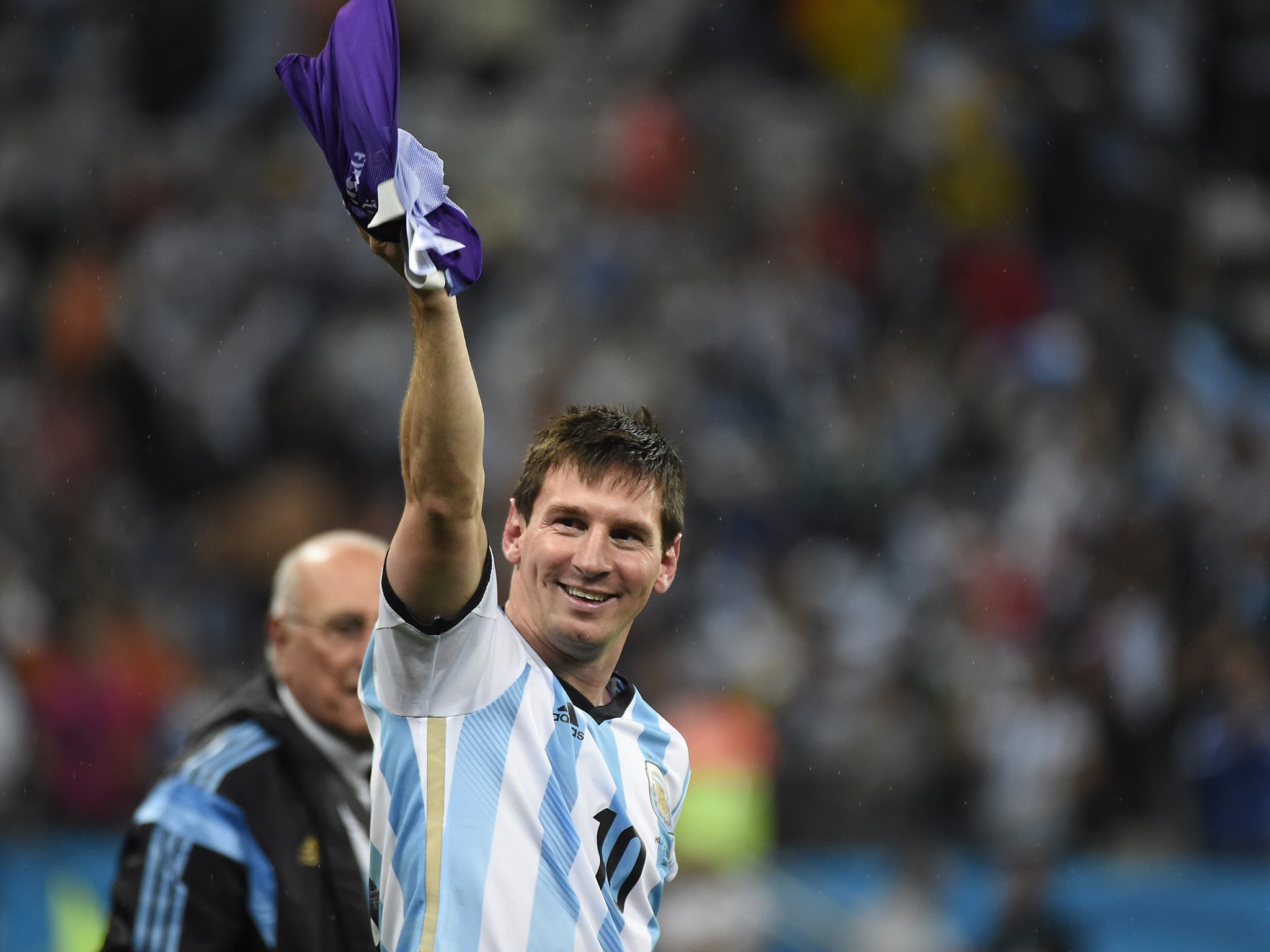 Lionel Messi pictured after reaching the final