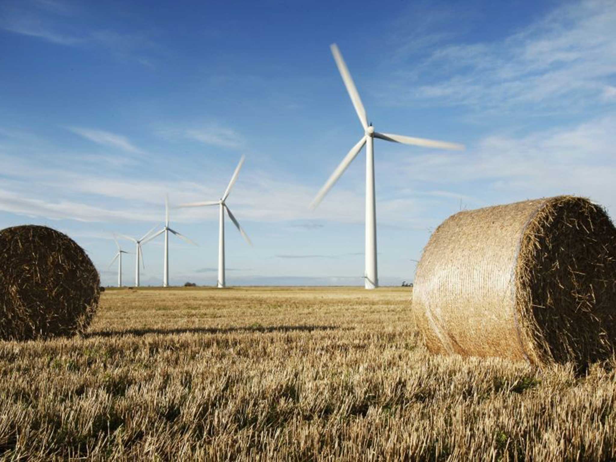 Westmill Wind Farm near Swindon powers 2,500 homes