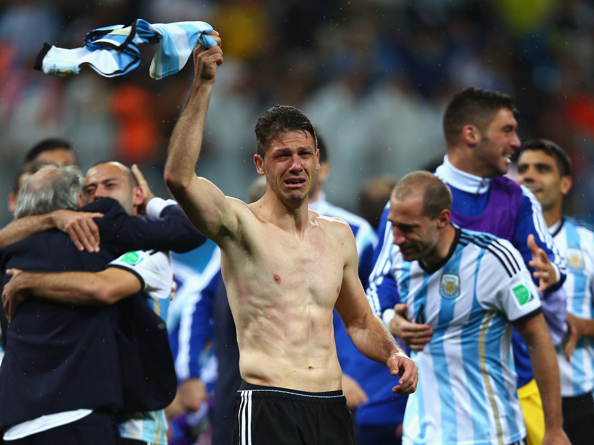 Martin Demichelis pictured after Argentina's semi-final victory