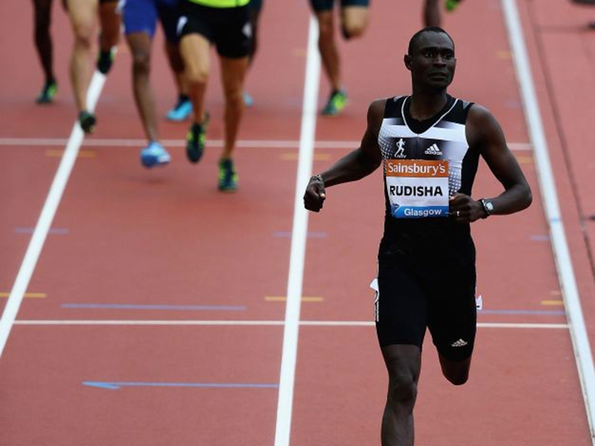 Rude awakening: After not running at all last year, David Rudisha was 2.5sec off his 2012 world record. But he still left the rest trailing in his wake