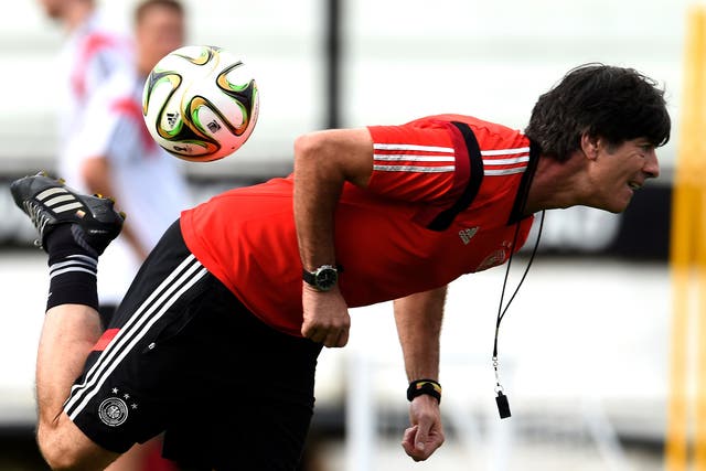 Joachim Löw trains with his Germany squad