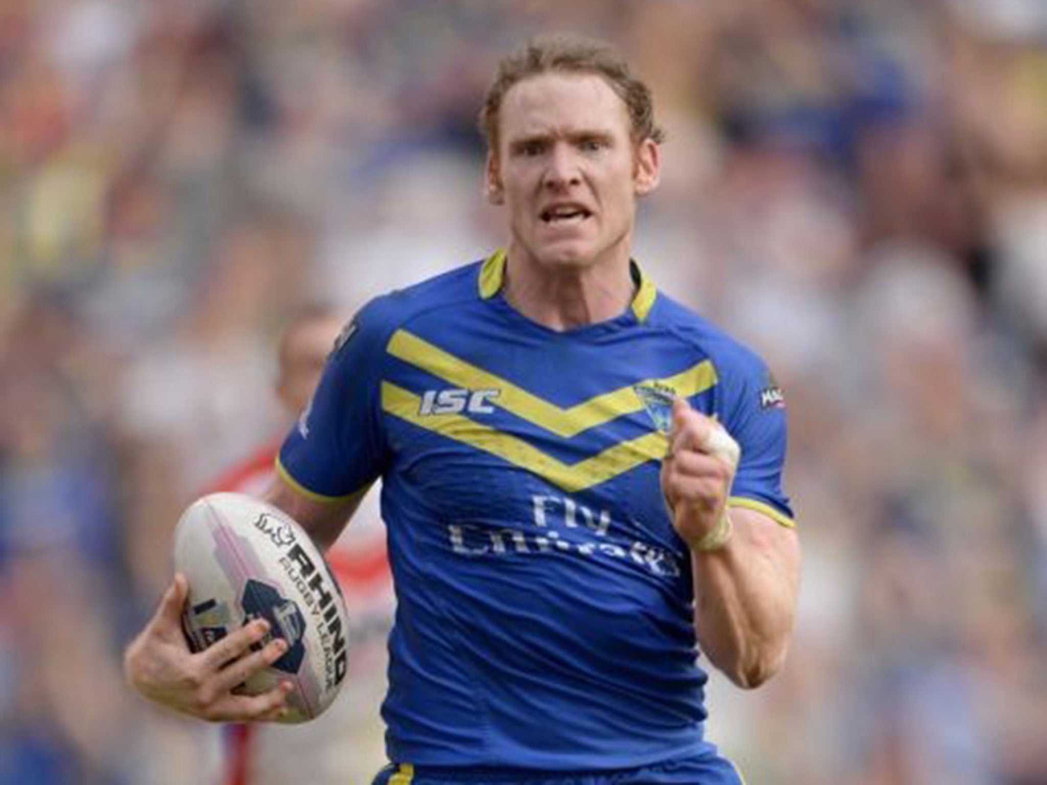 Joel Monaghan ran in four tries for Warrington, who celebrated their 10th win in succession