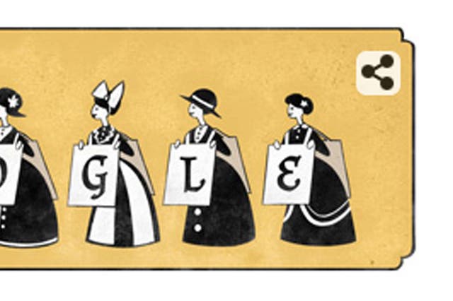 A process of international women activists celebrating the 156th birthday of suffragette Emmeline Pankhurst