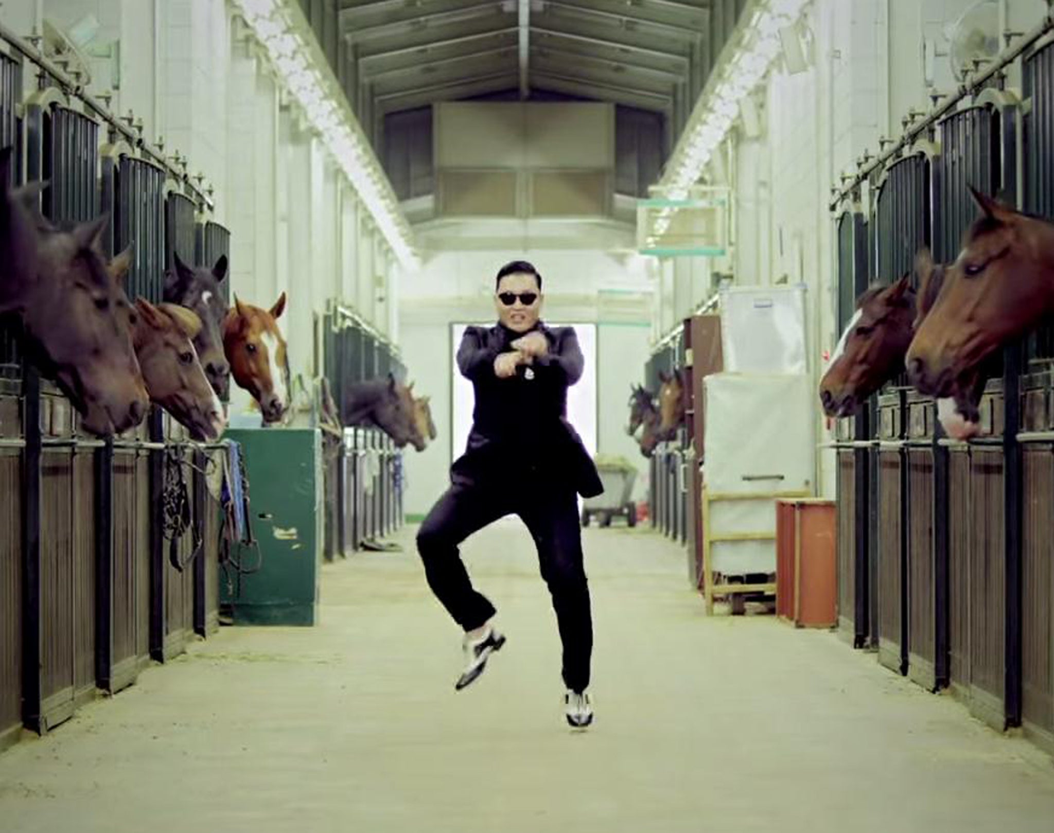 Psy dances in his hit music video 'Gangnam Style'
