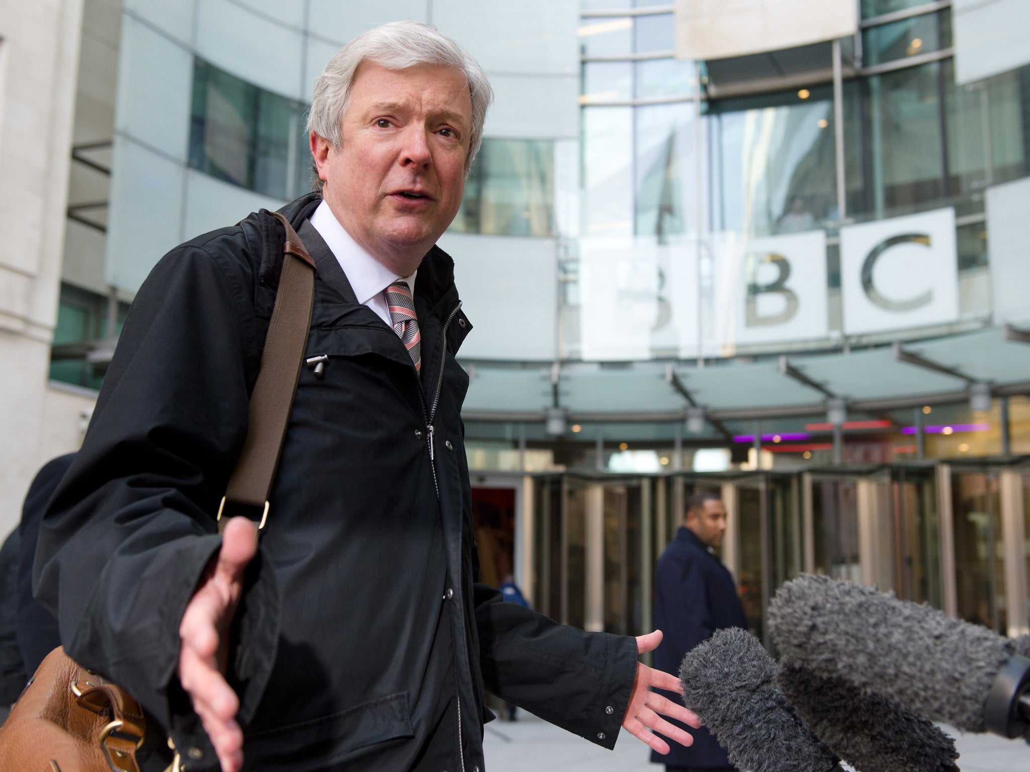 Tony Hall, Director General of the BBC, pictured outside New Broadcasting House last year