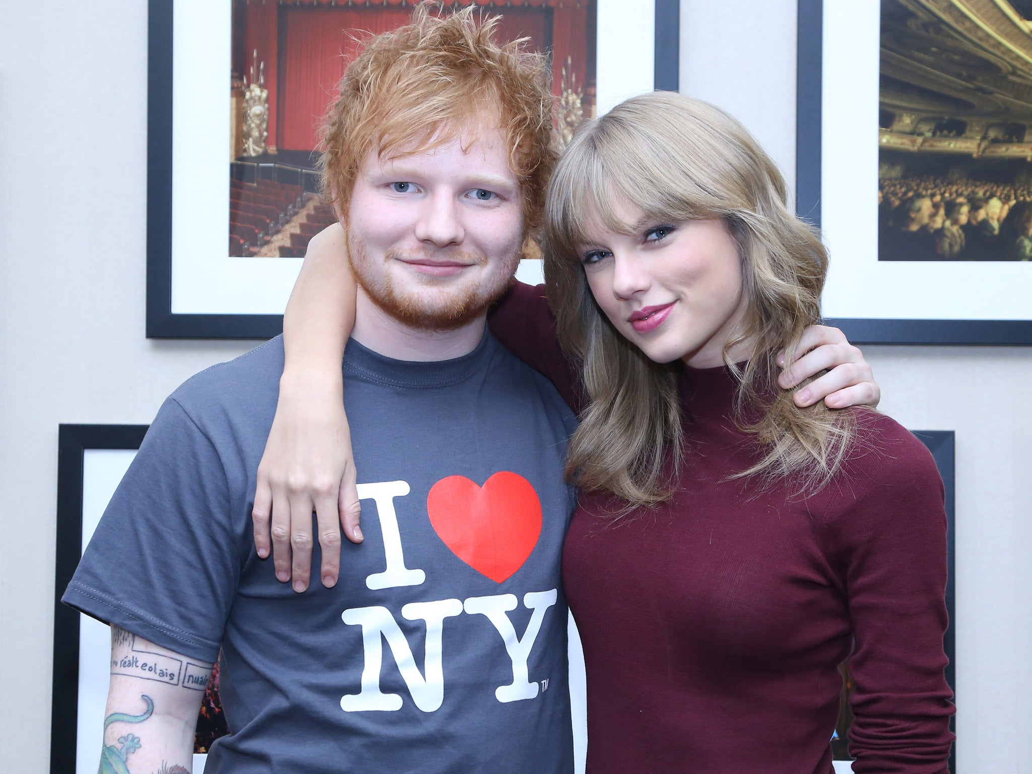 Ed Sheeran hanging out with famous friend Taylor Swift