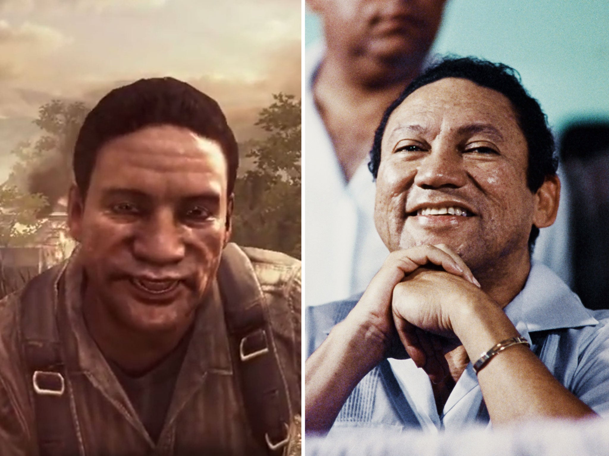 The former dictator of Panama Manuel Noriega is suing the makers of Call of Duty over his portrayal in the game (left)