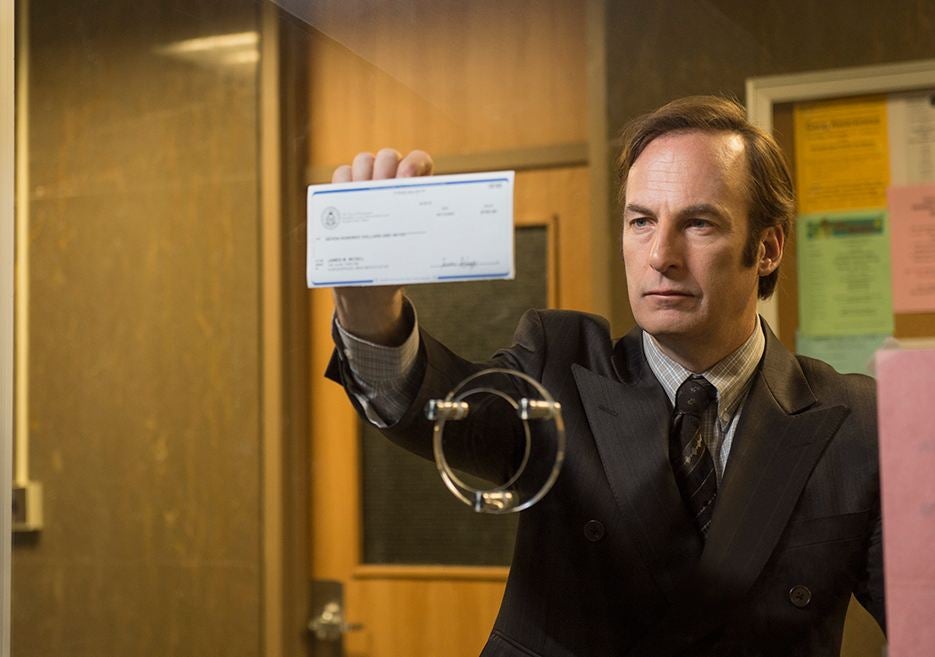 Bob Odenkirk asJimmy McGill, who will later become Saul Goodman