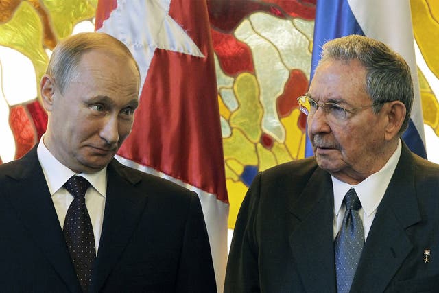 Russian President Vladimir Putin meets his Cuban counterpart Raul Castro in Havana, last week