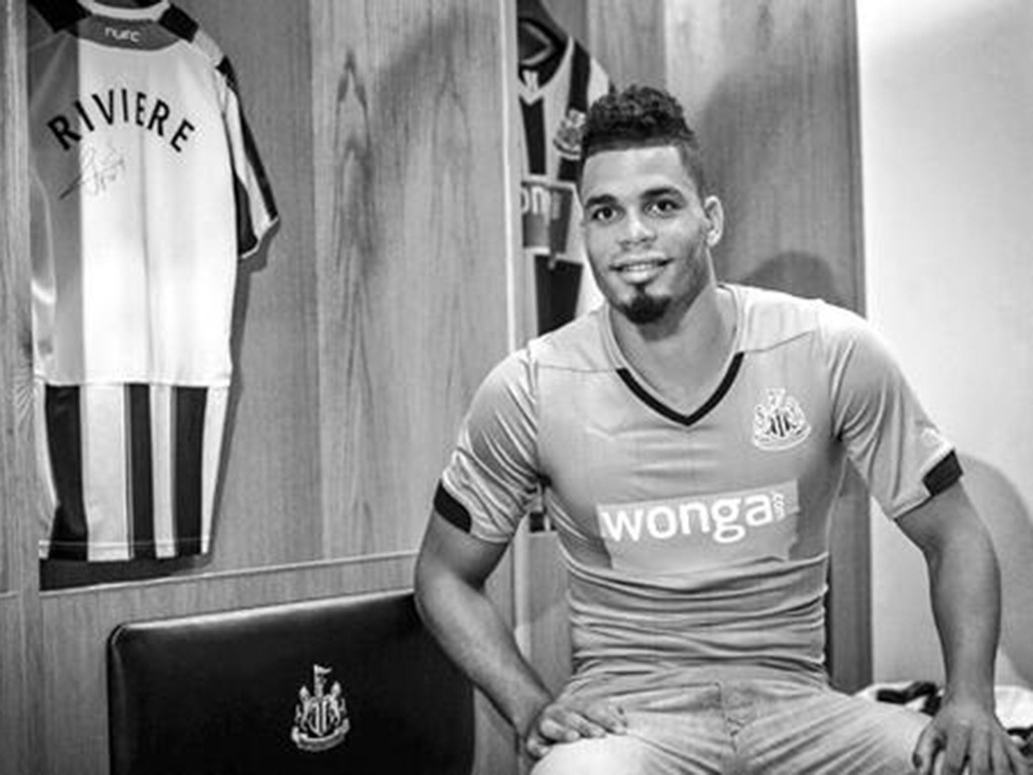 Newcastle unveiled Emmanuel Riviere via their Twitter account