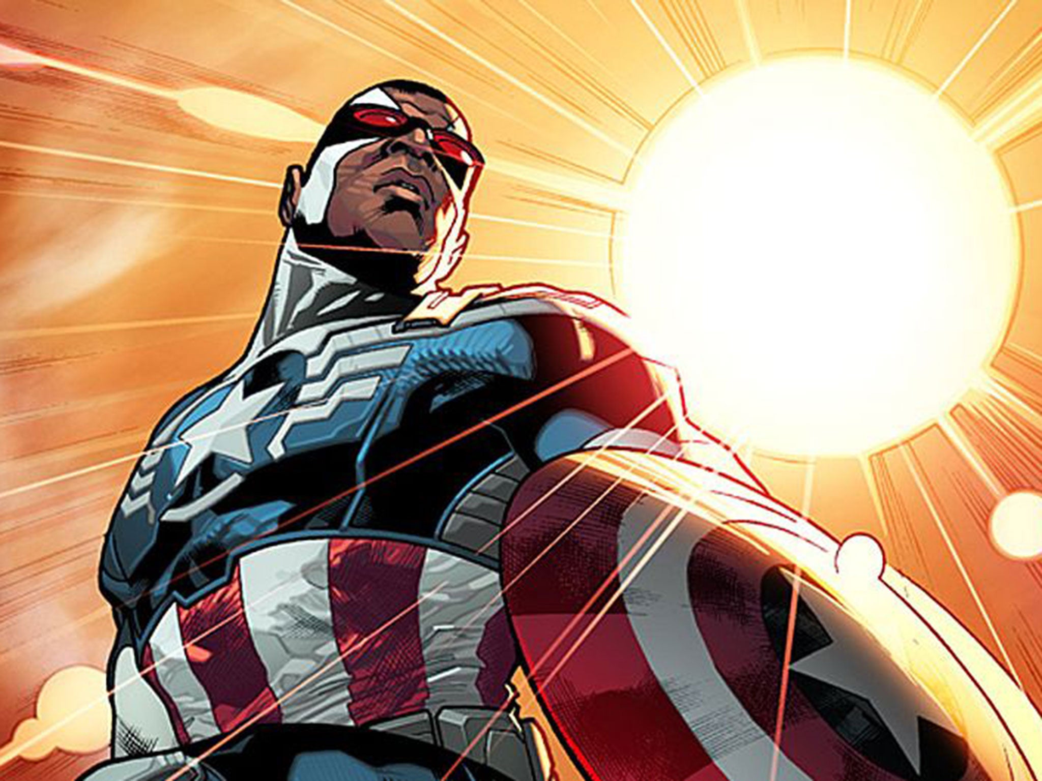 Sam 'Falcon' Wilson will take over from Steve Rogers to be the first black Captain America