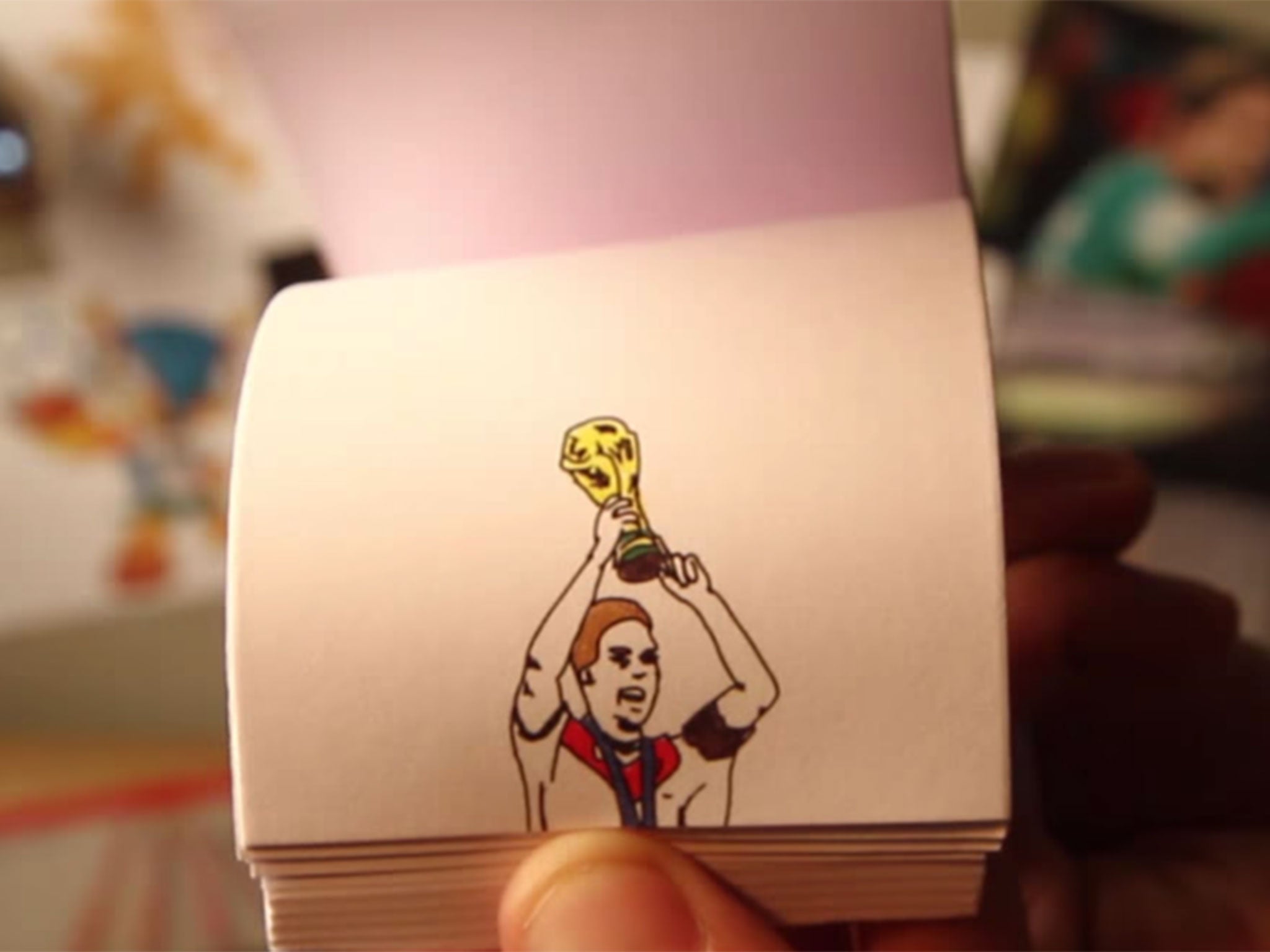 The German pen maker Stabilo has celebrated the 2014 World Cup by creating a flip book of the best goals from the tournament.