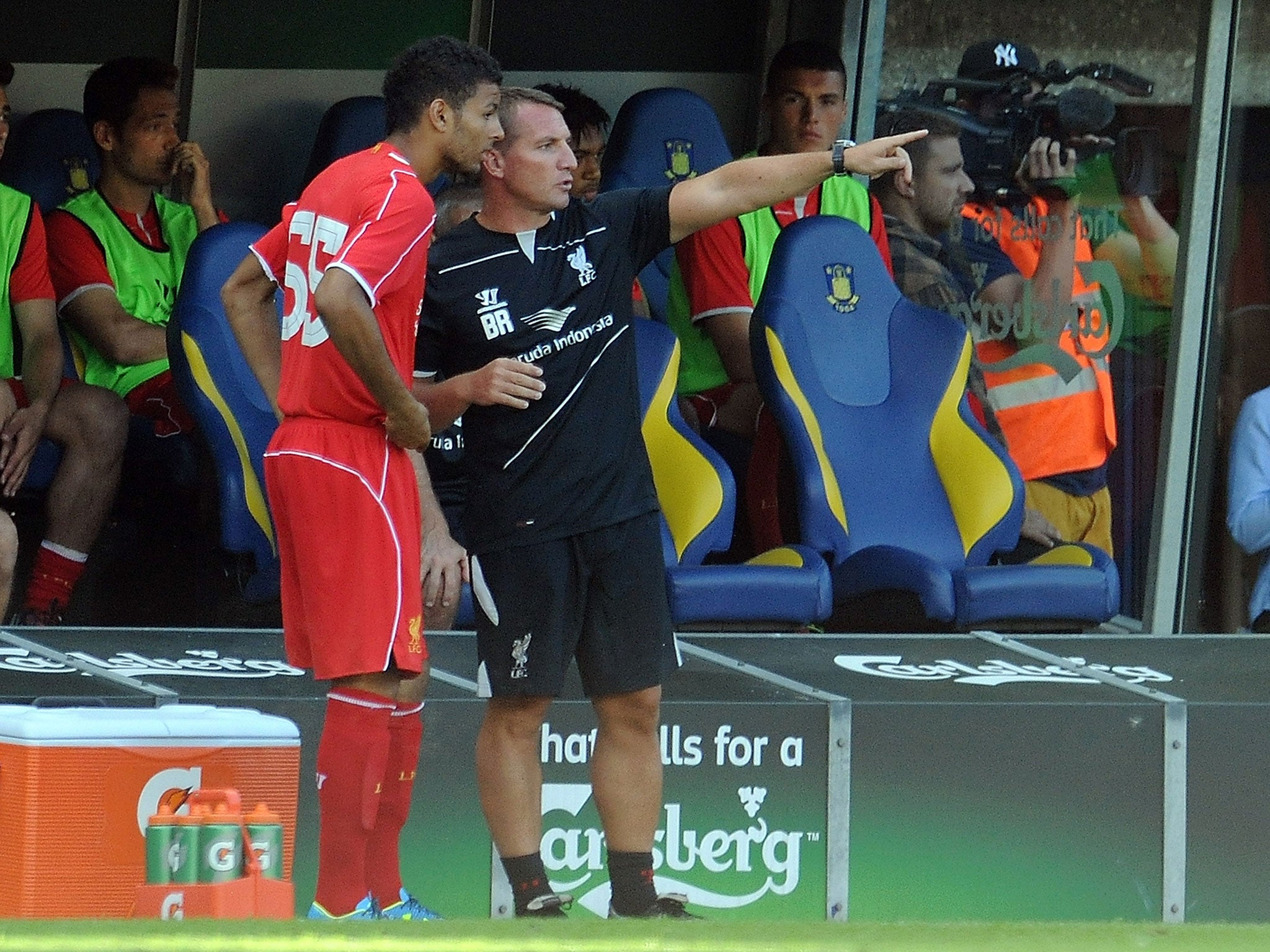 Liverpool manager Brendan Rodgers in pre-season action