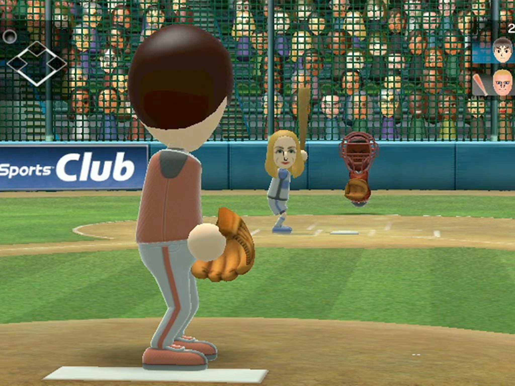 Baseball makes good application of the GamePad in Wii Sports Club