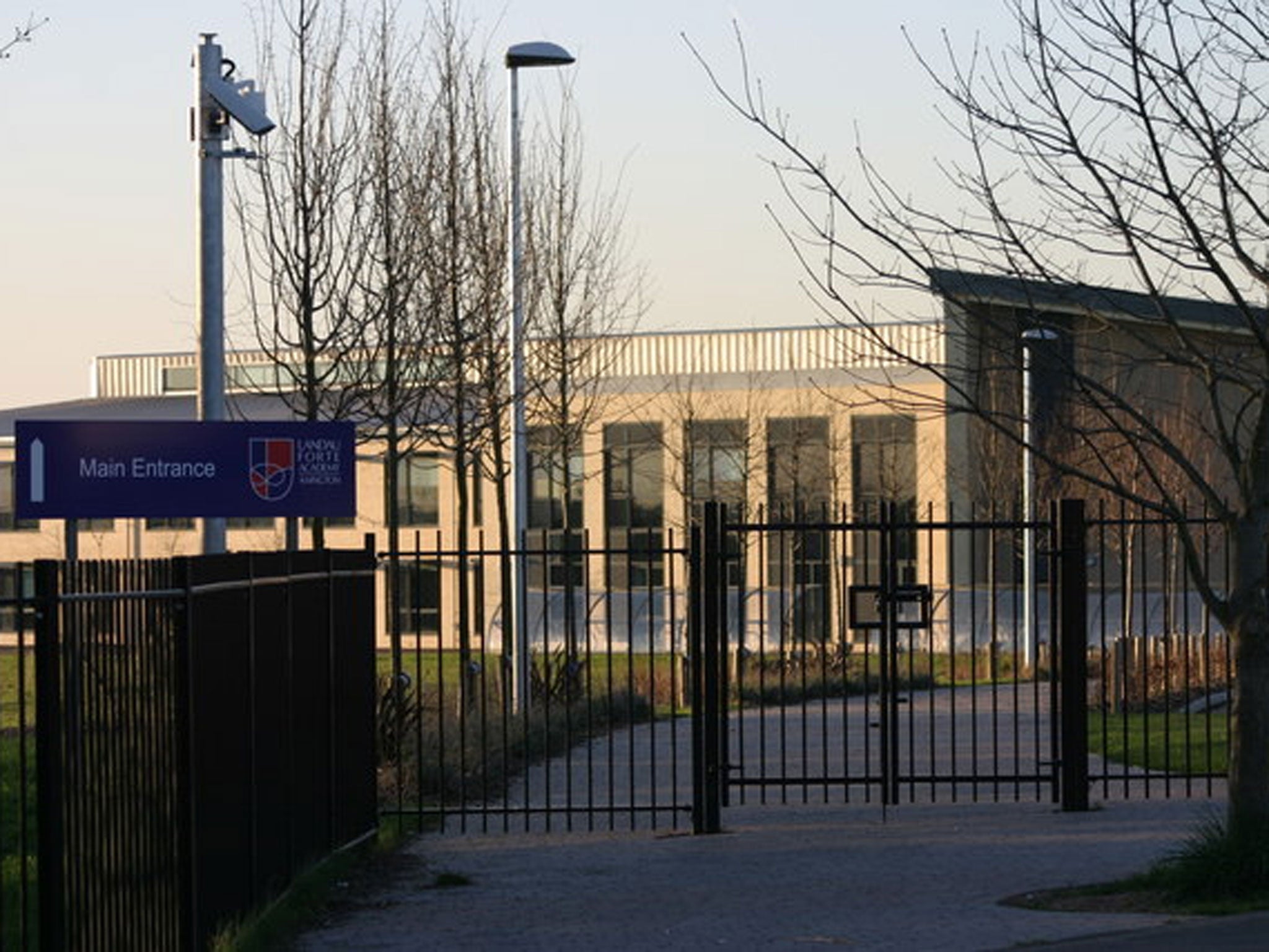 Landau Forte College academy, where John Holmes was teaching a geography lesson in the summer term of 2012 when he 'jokingly' threatened to kill a pupil with a knife during a 'light-hearted quiz at the end of a lesson'
