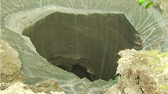 Hole lies in a 400 mile stretch of permafrost