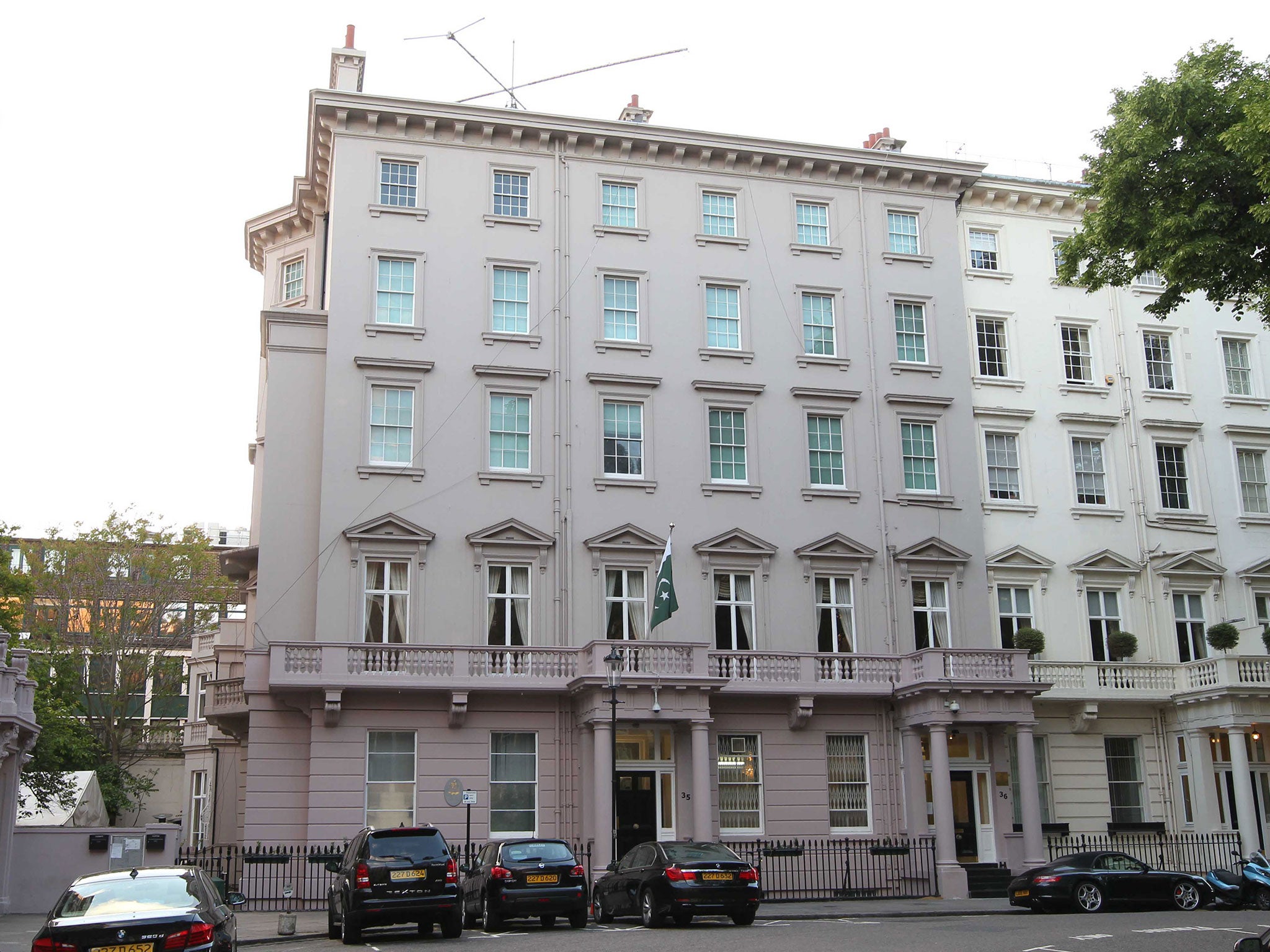 The officials are based in Pakistan’s Knightsbridge embassy